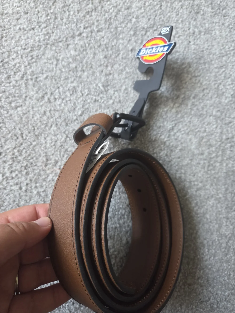 Dickies Brown Leather Belt 2XL (46-48)